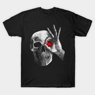 Skeleton with glowing eye T-Shirt